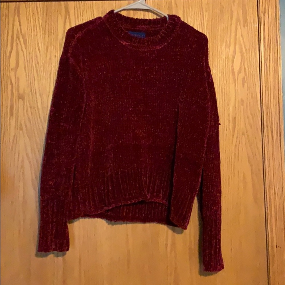 Aeropostale red velvet sweater